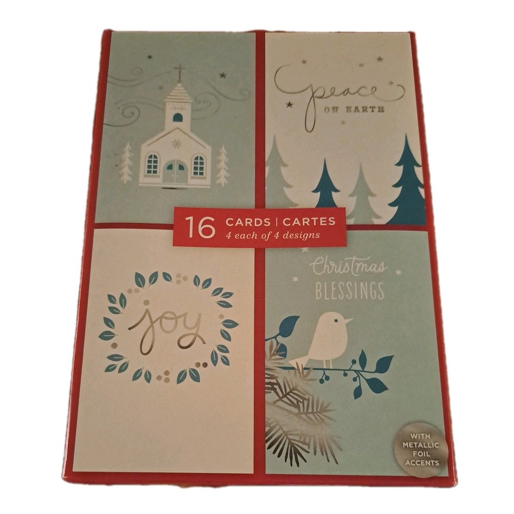 Hallmark Religious Christmas Boxed Cards, Nativity Scene 16 Christmas Cards and